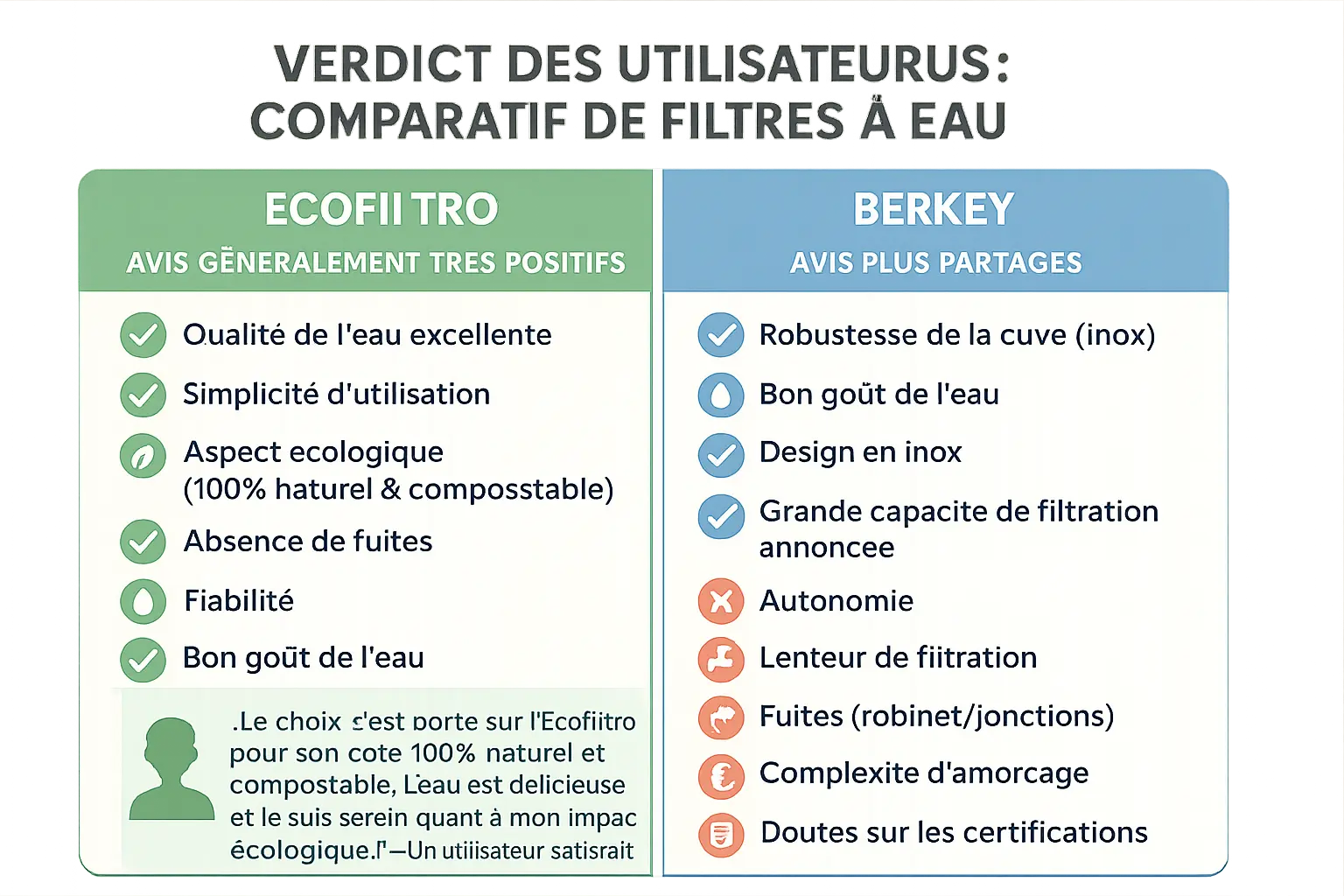 Comparaison Ecofiltro et Berkey