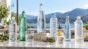 Différentes marques d'eaux minérales